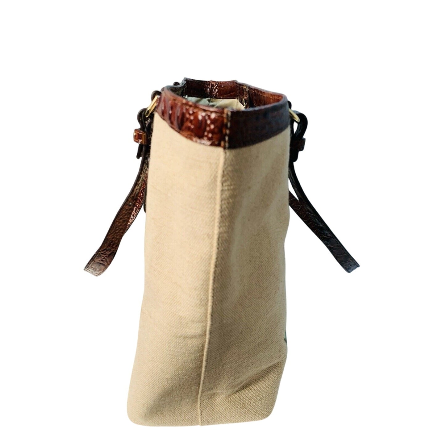 Brahmin Brooke Pecan Pipa Greeting Massachusetts Large Tote Woody New with Tags