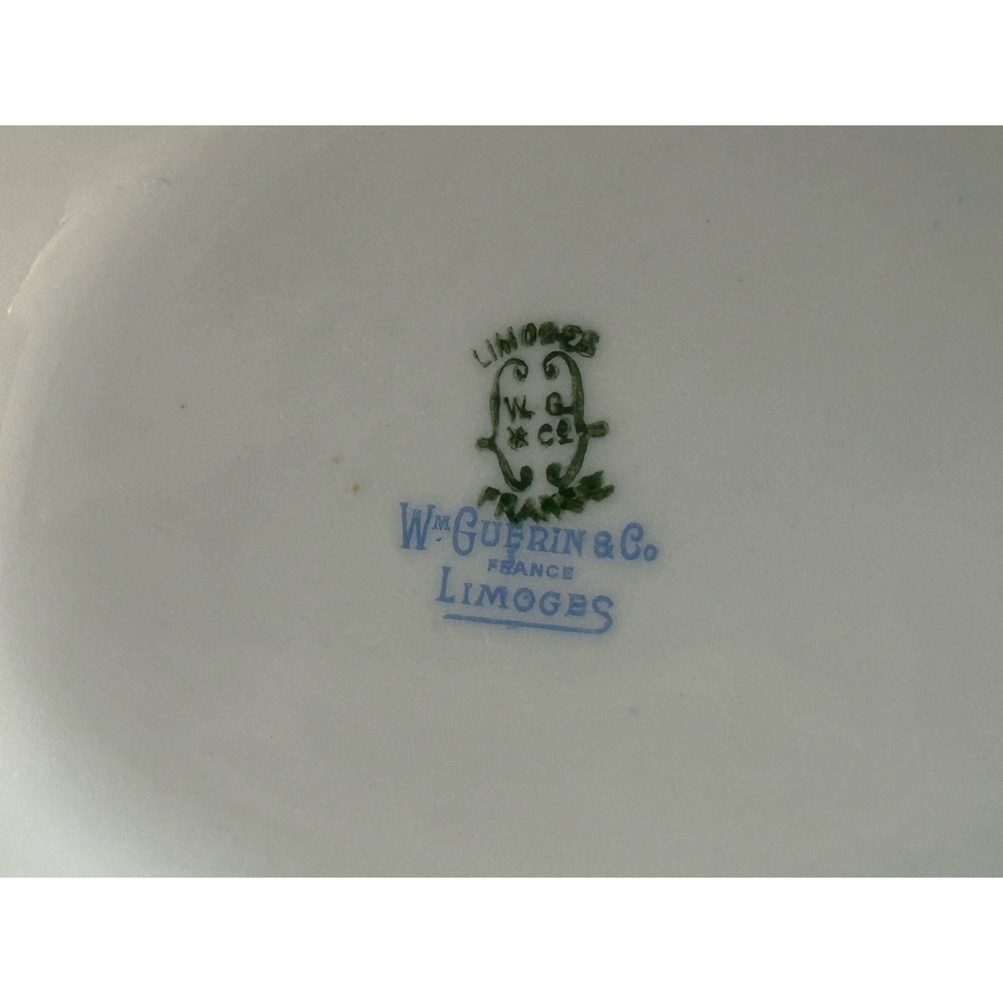 Oval Covered Serving Bowl lid Limoges Wm Guerin GUE19 Pink Roses Antique Gold