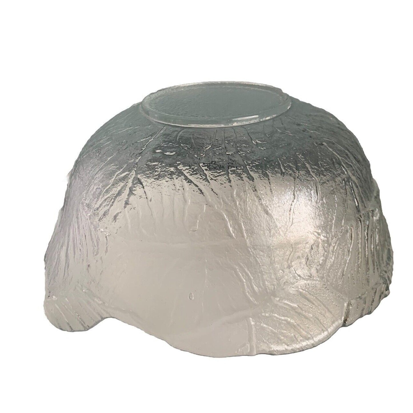 2408 Viking Cabbage Clear Textured Leaf Glass X Large Serving Bowl Centerpiece