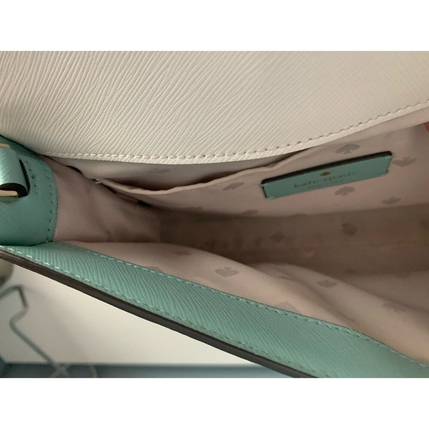 Kate Spade Carson Colorblock Convertible Crossbody Purse Aqua Poolside Gold New Condition