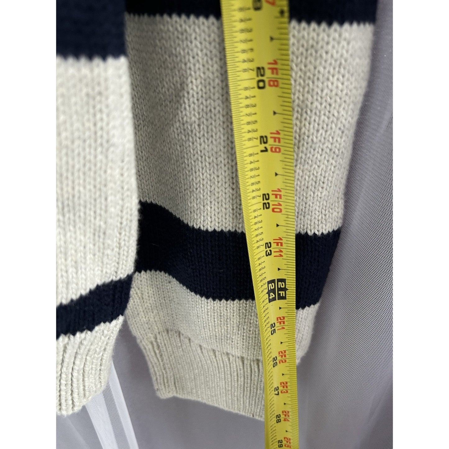 NWT Chaps (XL) Kent Arrow HTR Blue Striped Pullover Sweater Men's XL