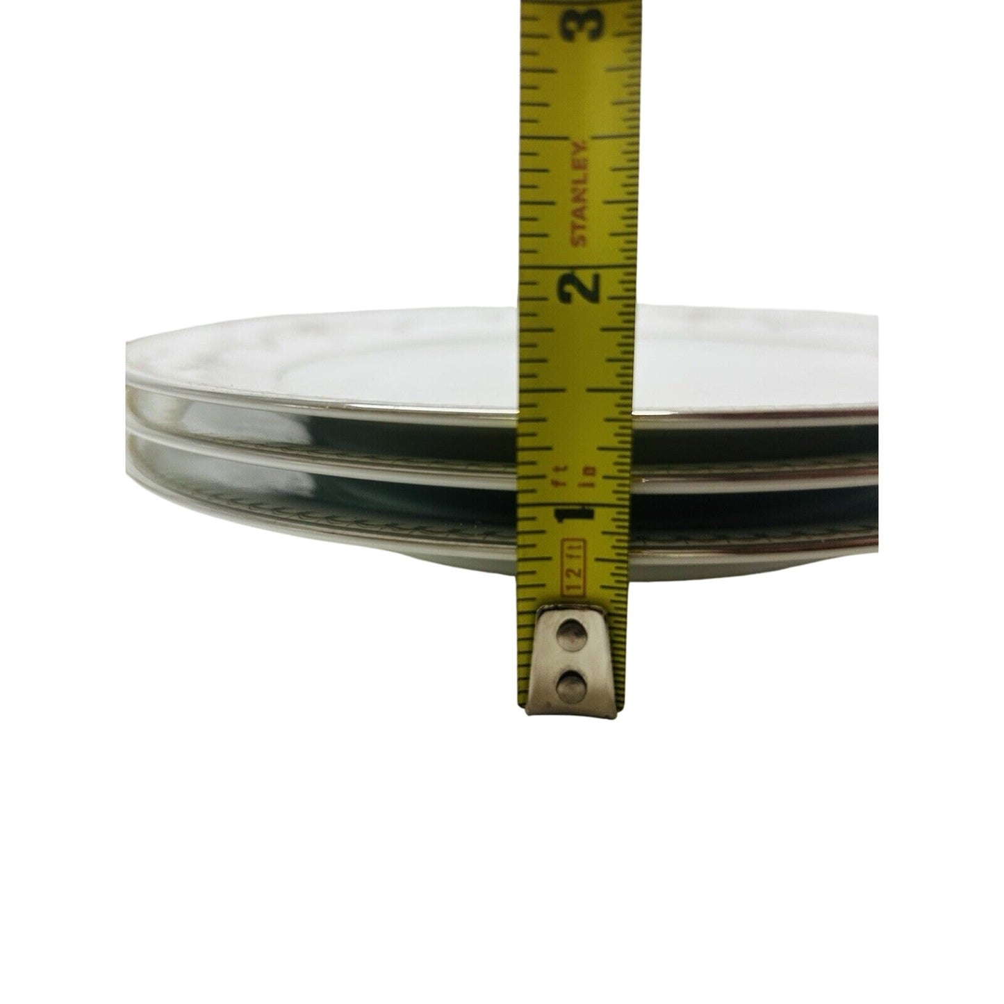 4 Noritake China Fairmont 6102 8 1/4" Salad Plate Platinum Trim New Pink Flowers