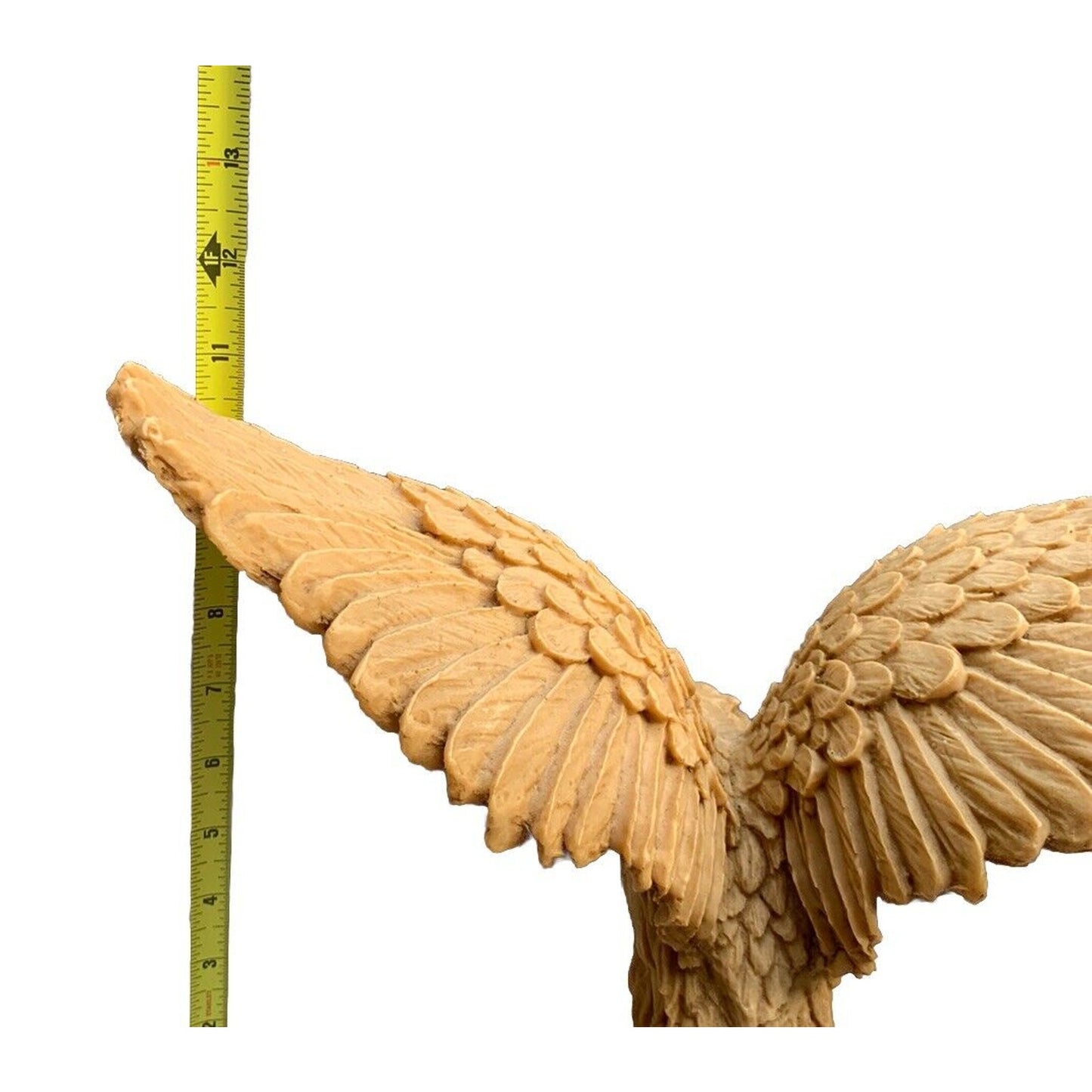 Vintage Eagle Sculpture Statue 12”H 13” Wing Span Red Eyes Soaring Mexico