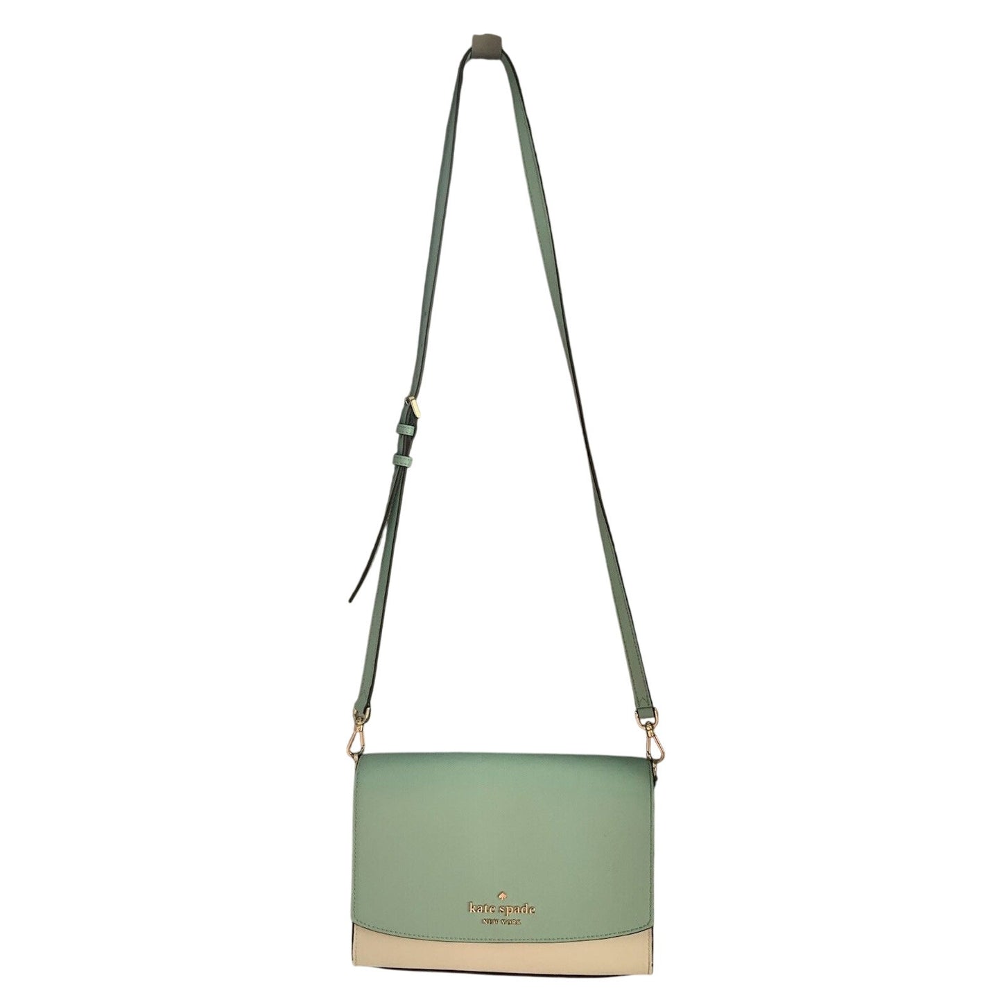 Kate Spade Carson Colorblock Convertible Crossbody Purse Aqua Poolside Gold New Condition
