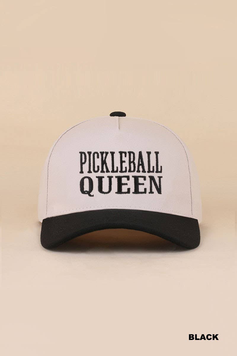 Pickleball Queen Two Tone Snapback Hat: LEOPARD / 1(ONE SIZE)