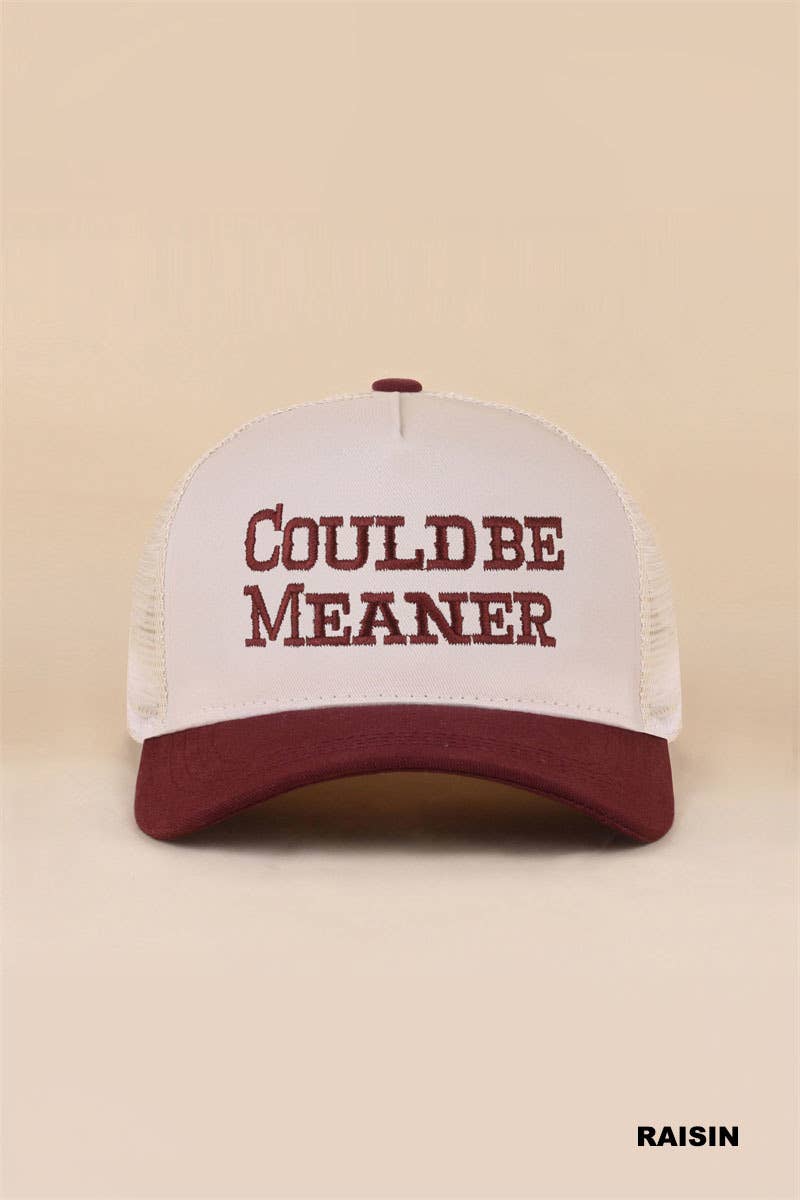 Could Be Meaner Two Tone Mesh Snapback Hat: CAMO / 1(ONE SIZE)