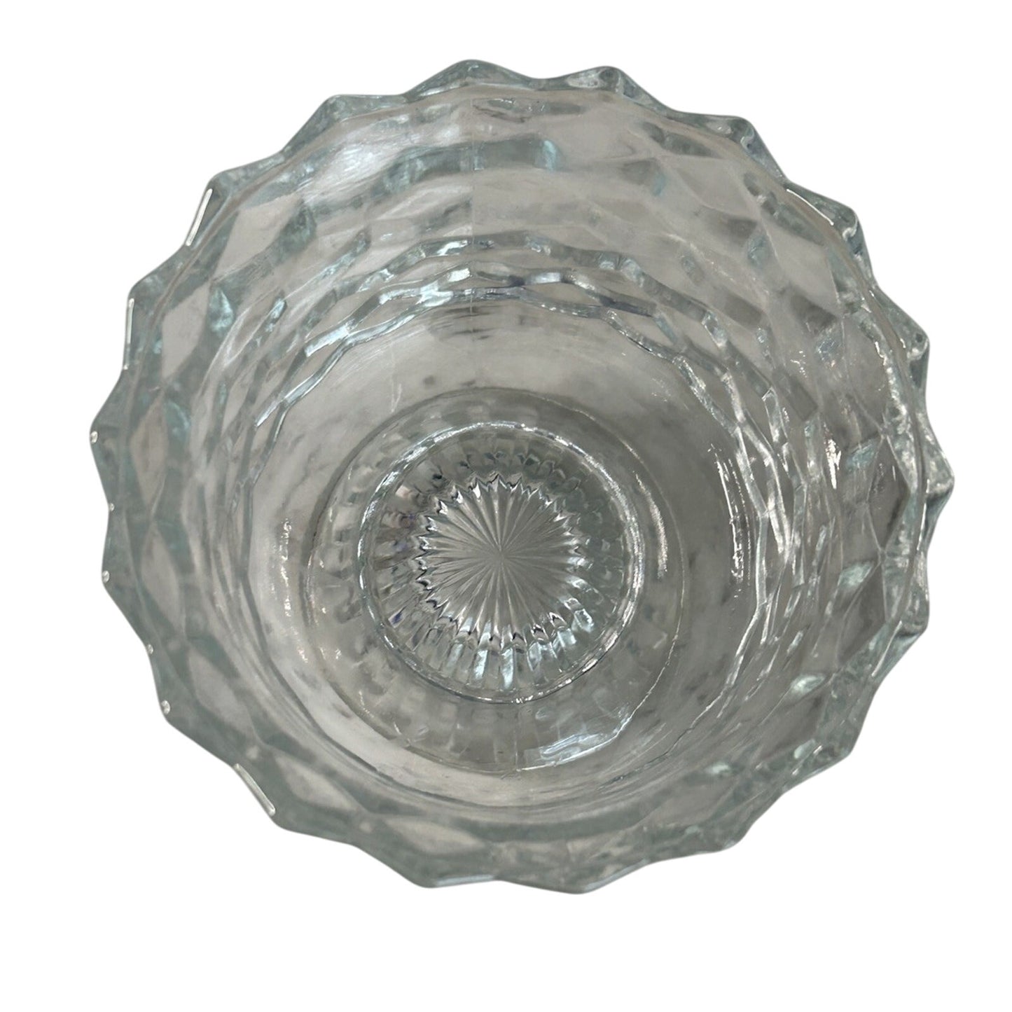 Fostoria American Footed Trifle Bowl 1950’s Cubed Pattern Vintage 6" Compote