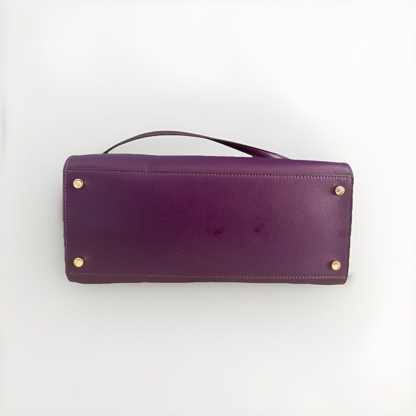 Kate Spade Ripe Plum Madison Saffiano Leather Medium Purple Bag Satchel EUC