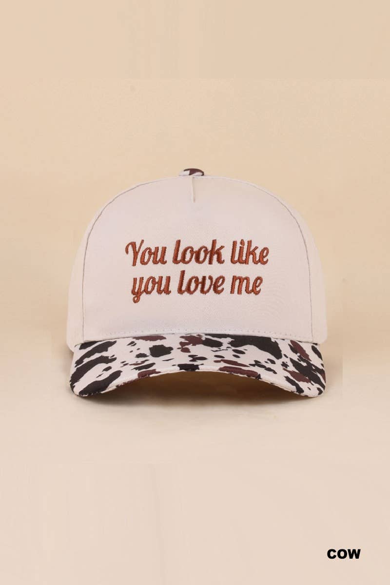 You Look Like You Love Me Two Tone Canvas Cotton: LEOPARD / 1(ONE SIZE)