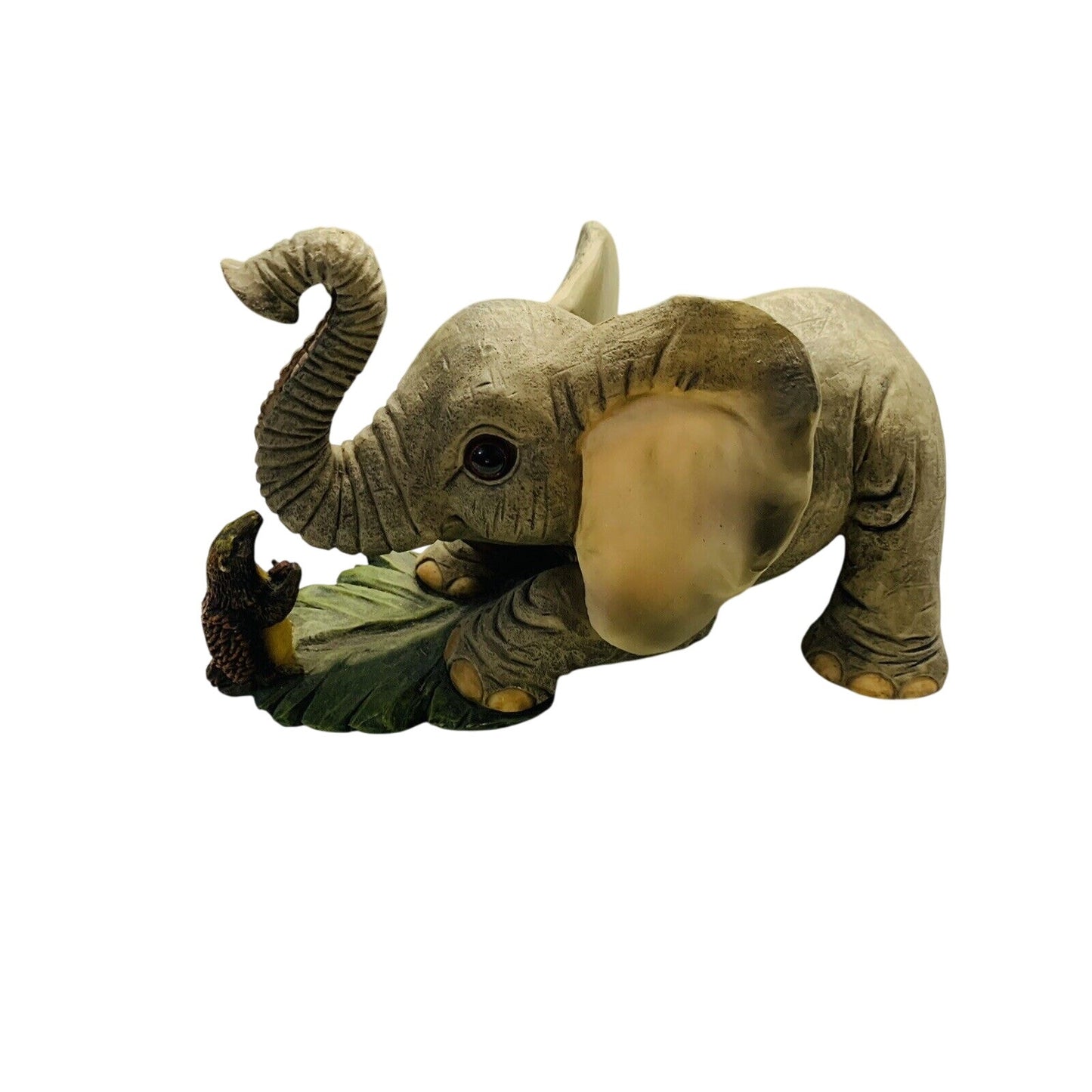 Tuskers Baby Elephant playing with Friend Figurine Sloth Large Ears Vintage