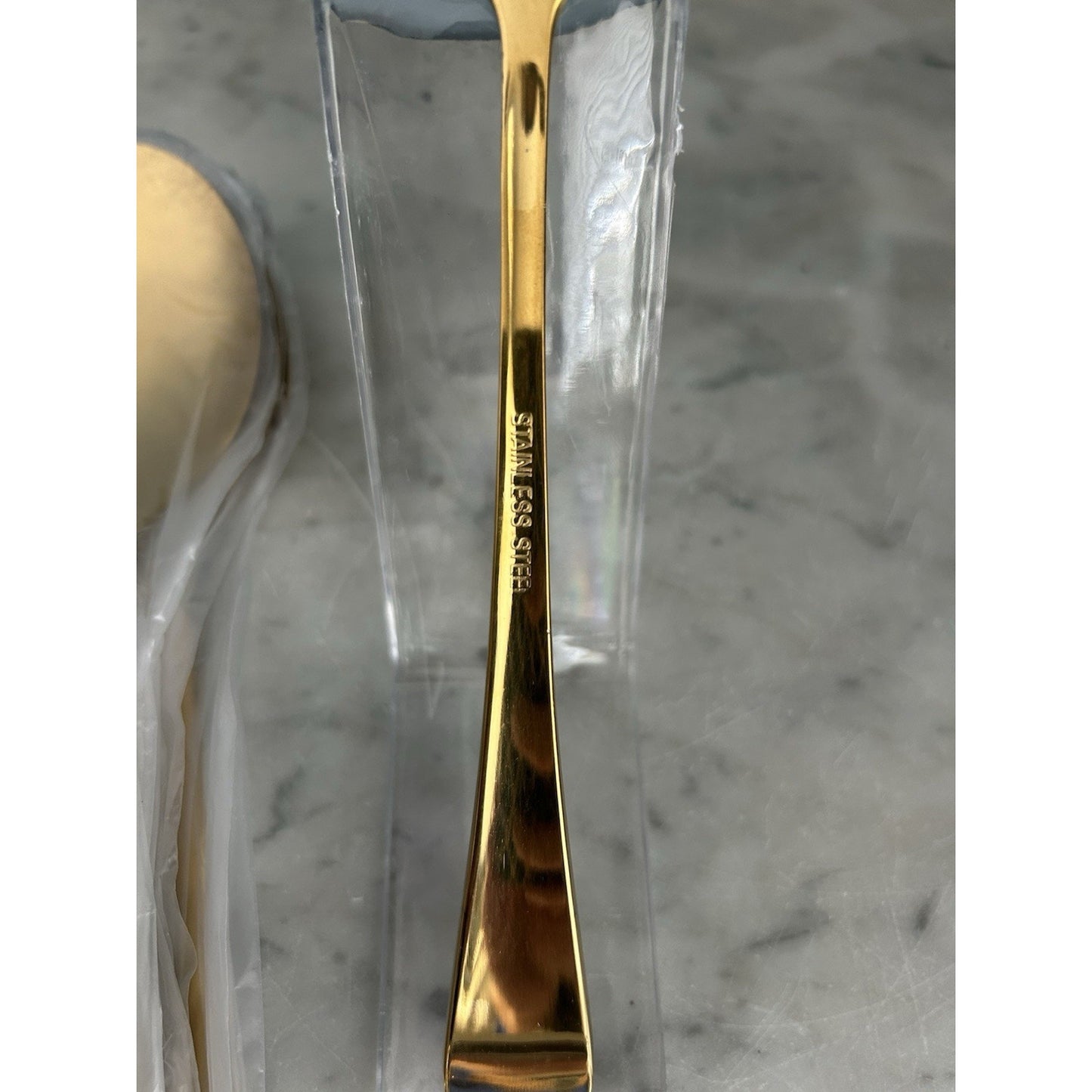 6 New Communal Gold Spoons Stainless Steel Food Graded 8.5” Large Spoon Utensils