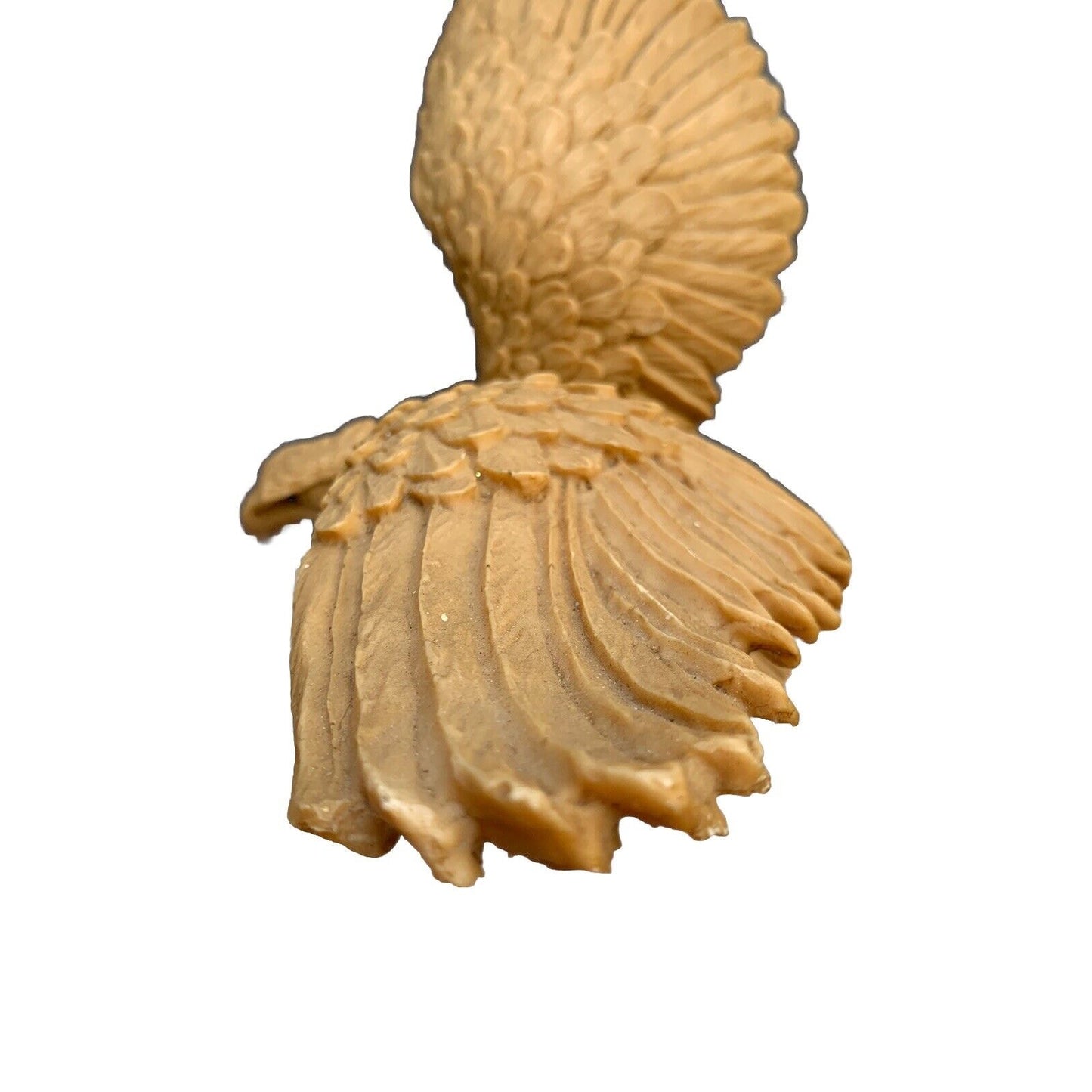 Vintage Eagle Sculpture Statue 12”H 13” Wing Span Red Eyes Soaring Mexico