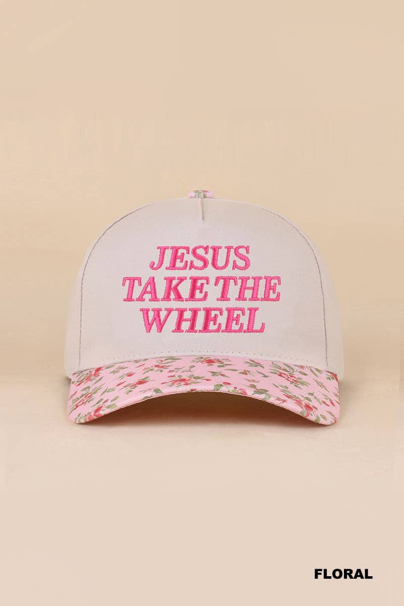 Jesus Take The Wheel Two Tone Snapback Hat: PAISLEY BLACK / 1(ONE SIZE)