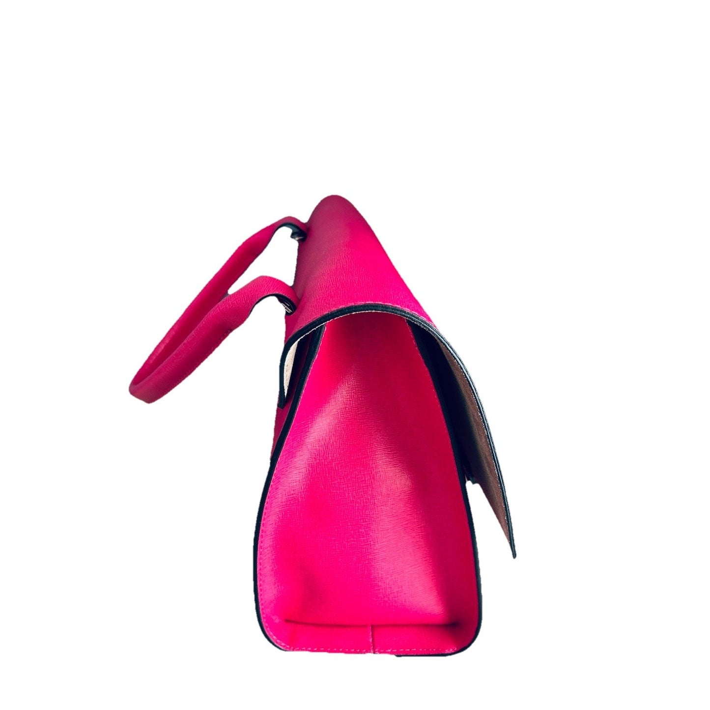 Gianni Chiarini Dua Handbag Hot Pink Leather One Handle Bag Italy Metallic