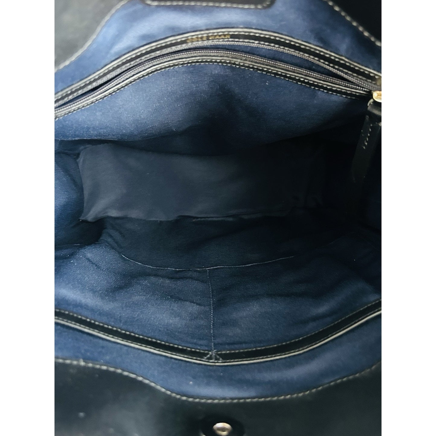 EUC Cole Haan Black Vestry Magazine Leather Tote Bag Handbag