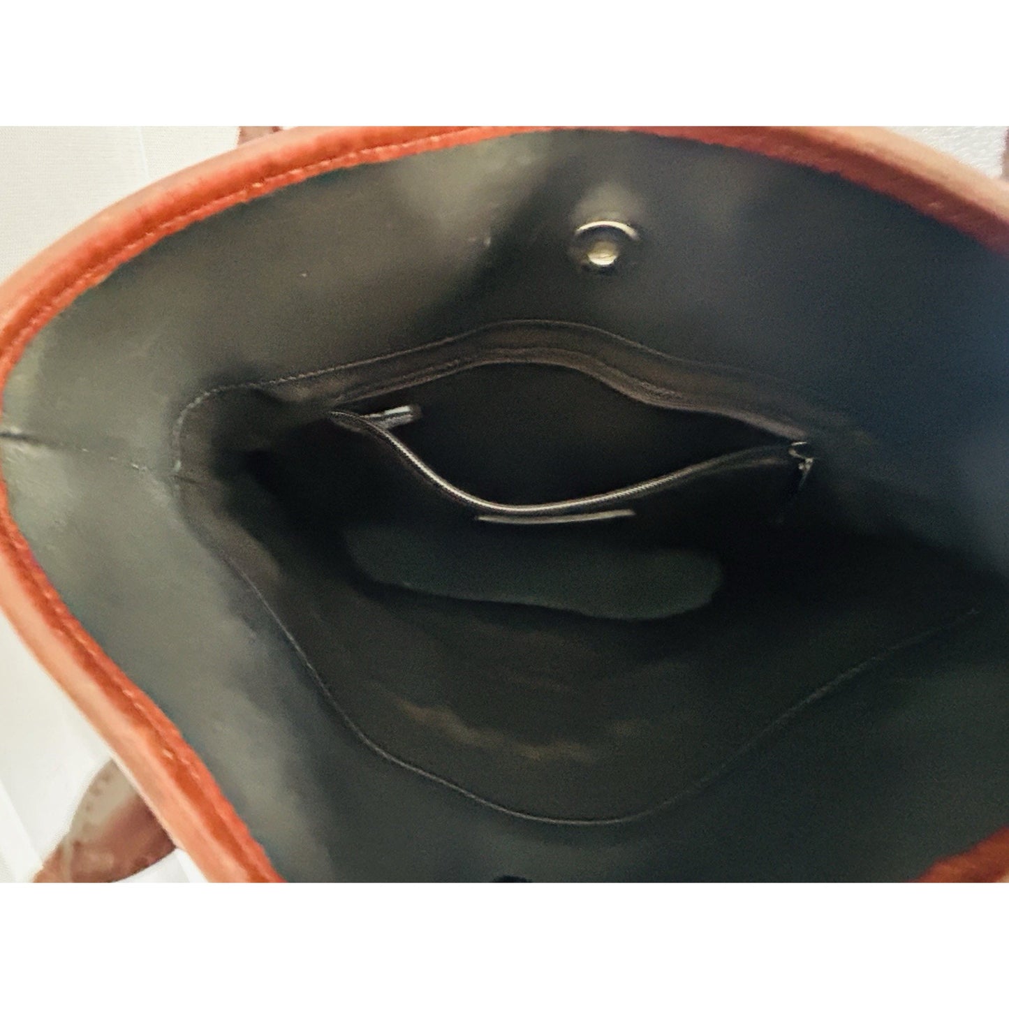Vintage Brighton Black Leather Caroline Bucket Bag Purse Hearts Brown Croc Tote