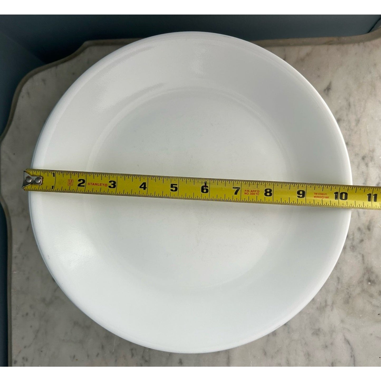 (4) Corelle Winter Frost 10 1/4" Dinner All White Plates Corning