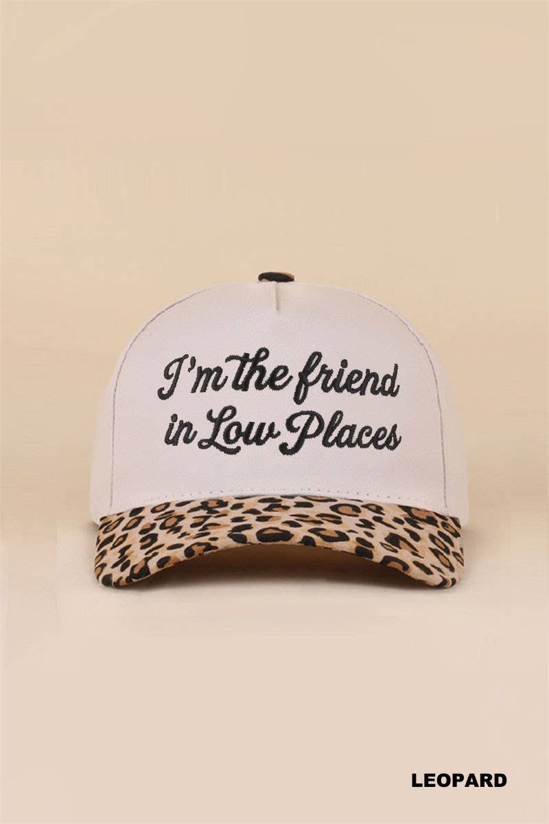I'm The Friend In Low Places Two Tone Snapback Hat: LEOPARD / 1(ONE SIZE)