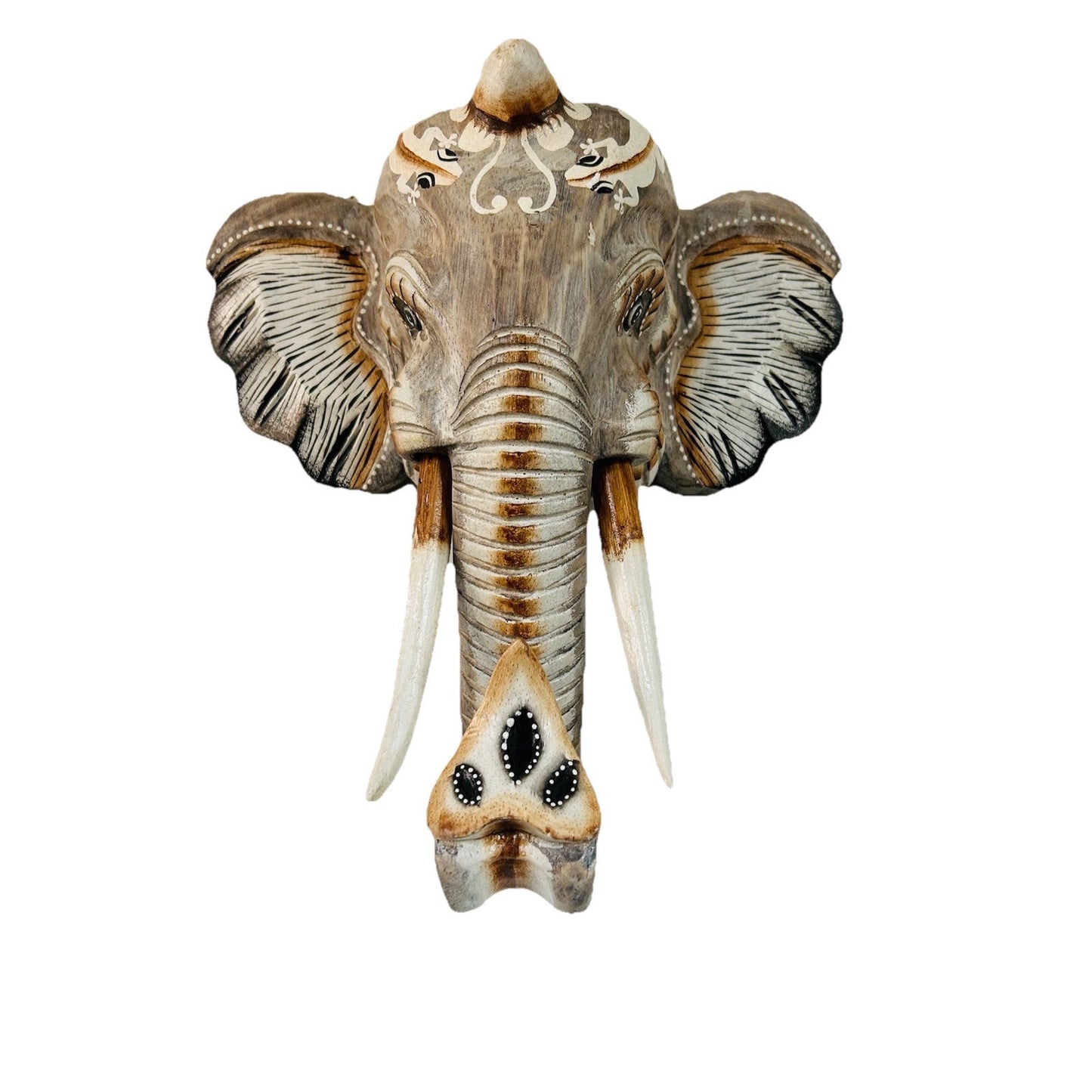 New Hand Carved Wooden Elephant Wall Hanging Costa Rica Jungle Animal Pura Vida