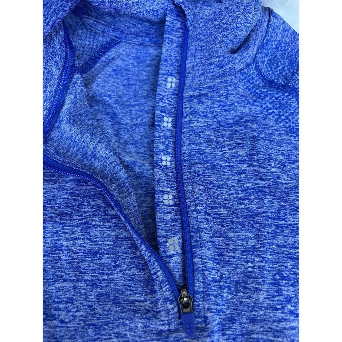 Sweaty Betty Size Small Athlete Half Zip Marl Long Sleeve Lightning Blue NWT New