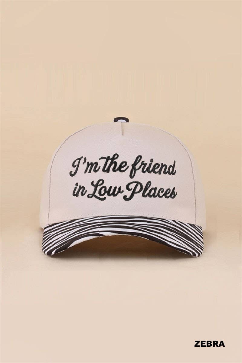 I'm The Friend In Low Places Two Tone Snapback Hat: LEOPARD / 1(ONE SIZE)