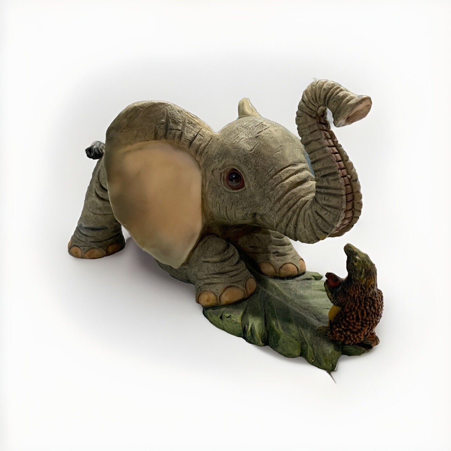 Tuskers Baby Elephant playing with Friend Figurine Sloth Large Ears Vintage