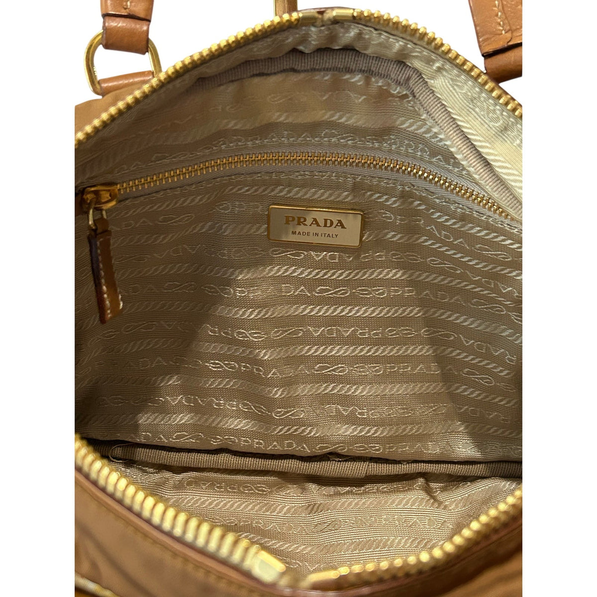 PRADA St. Venez Canapa Vintage Venice Gondola Sketch Print Bauletto Bag Satchel