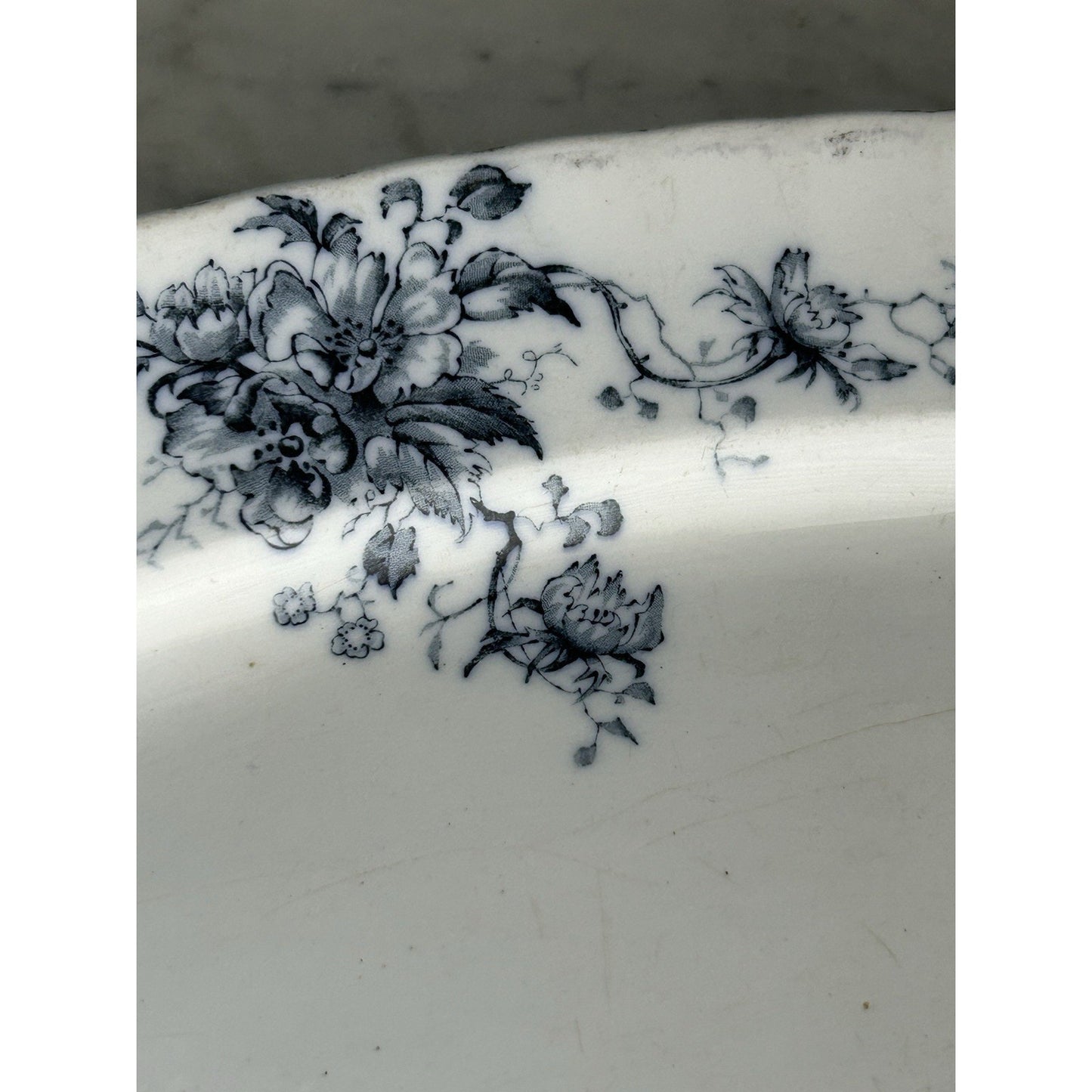 Antique W.H. Grindley & Co Wildflower England Platter 10.25” x 14.25” Marked F