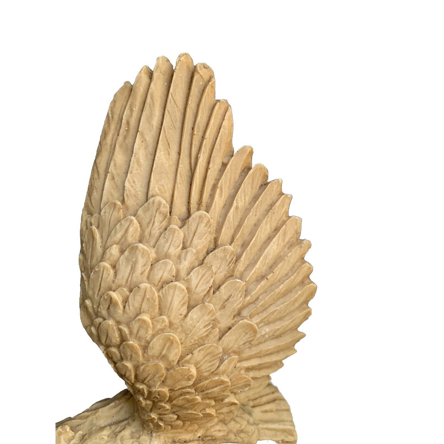 Vintage Eagle Sculpture Statue 12”H 13” Wing Span Red Eyes Soaring Mexico